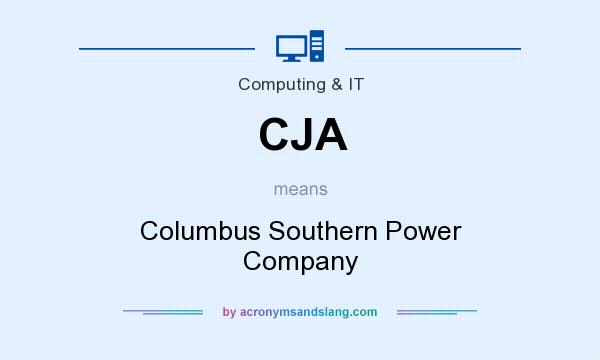 What does CJA mean? It stands for Columbus Southern Power Company