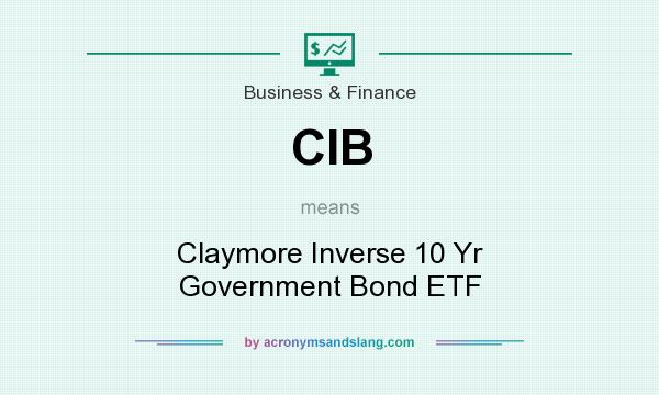 What does CIB mean? It stands for Claymore Inverse 10 Yr Government Bond ETF