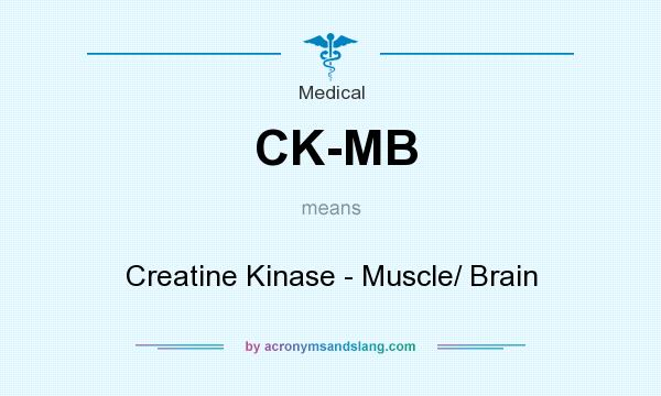 What does CK-MB mean? It stands for Creatine Kinase - Muscle/ Brain