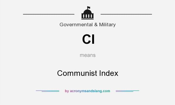What does CI mean? It stands for Communist Index