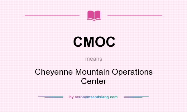 What does CMOC mean? It stands for Cheyenne Mountain Operations Center