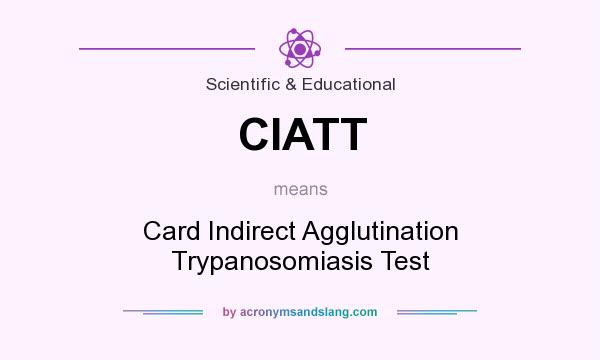 What does CIATT mean? It stands for Card Indirect Agglutination Trypanosomiasis Test