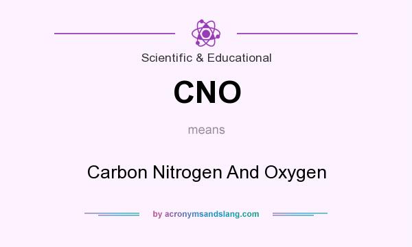 What does CNO mean? It stands for Carbon Nitrogen And Oxygen
