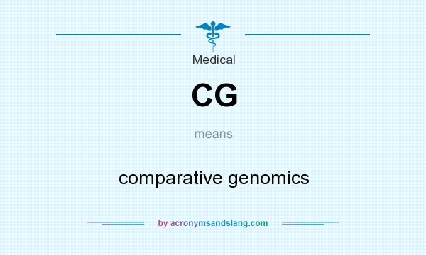 What does CG mean? It stands for comparative genomics