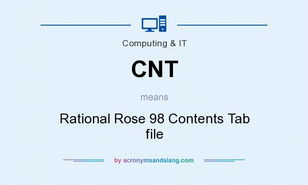 What does CNT mean? It stands for Rational Rose 98 Contents Tab file