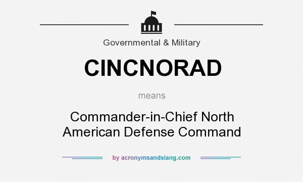 What does CINCNORAD mean? It stands for Commander-in-Chief North American Defense Command
