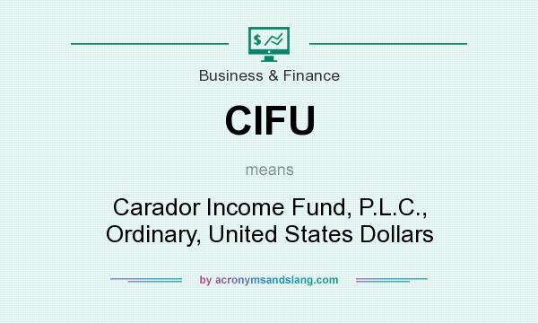 What does CIFU mean? It stands for Carador Income Fund, P.L.C., Ordinary, United States Dollars