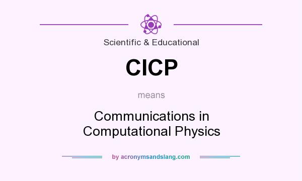 What does CICP mean? It stands for Communications in Computational Physics