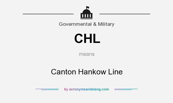 What does CHL mean? It stands for Canton Hankow Line