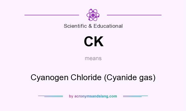 What does CK mean? It stands for Cyanogen Chloride (Cyanide gas)
