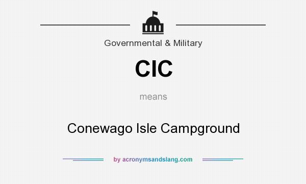 What does CIC mean? It stands for Conewago Isle Campground