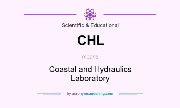 What does CHL mean? It stands for Coastal and Hydraulics Laboratory