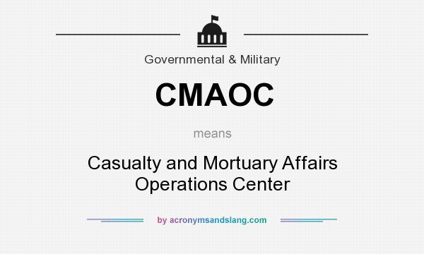 What does CMAOC mean? It stands for Casualty and Mortuary Affairs Operations Center