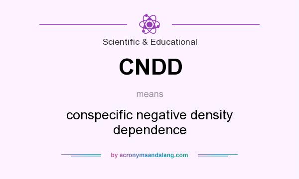 What does CNDD mean? It stands for conspecific negative density dependence