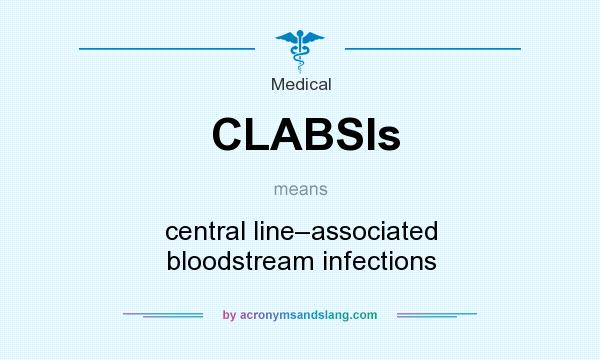 What does CLABSIs mean? It stands for central line–associated bloodstream infections