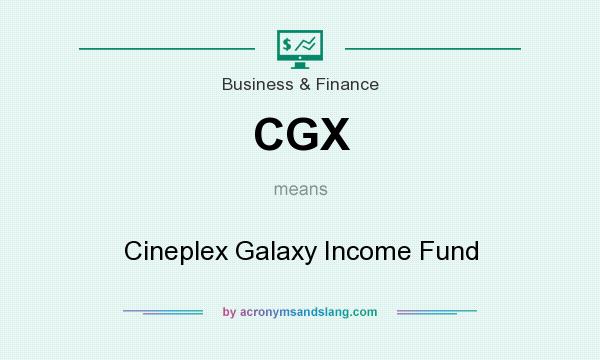 What does CGX mean? It stands for Cineplex Galaxy Income Fund