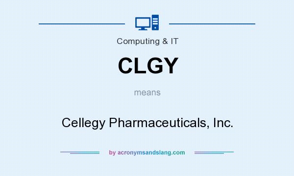 What does CLGY mean? It stands for Cellegy Pharmaceuticals, Inc.