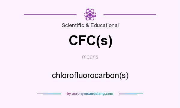 What does CFC(s) mean? It stands for chlorofluorocarbon(s)