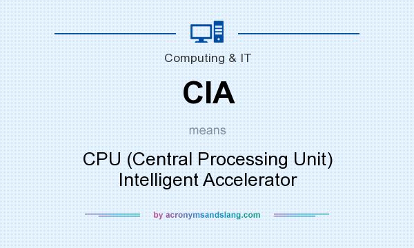 What does CIA mean? It stands for CPU (Central Processing Unit) Intelligent Accelerator