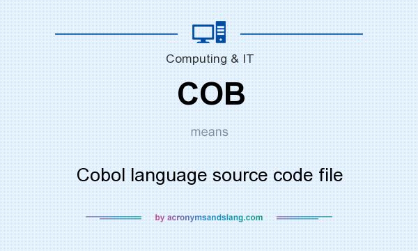 What does COB mean? It stands for Cobol language source code file