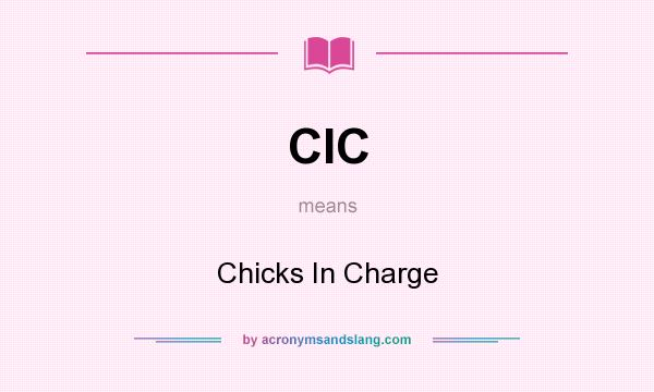 What does CIC mean? It stands for Chicks In Charge