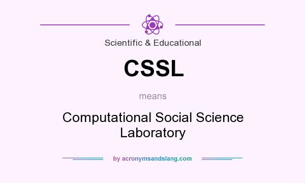 What does CSSL mean? It stands for Computational Social Science Laboratory