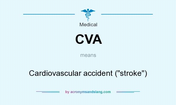 What does CVA mean? It stands for Cardiovascular accident (