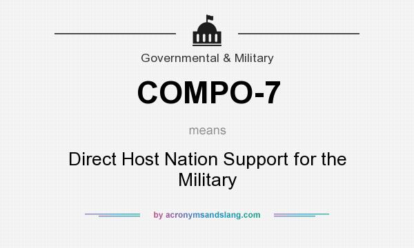 What does COMPO-7 mean? It stands for Direct Host Nation Support for the Military