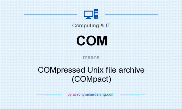 What does COM mean? It stands for COMpressed Unix file archive (COMpact)