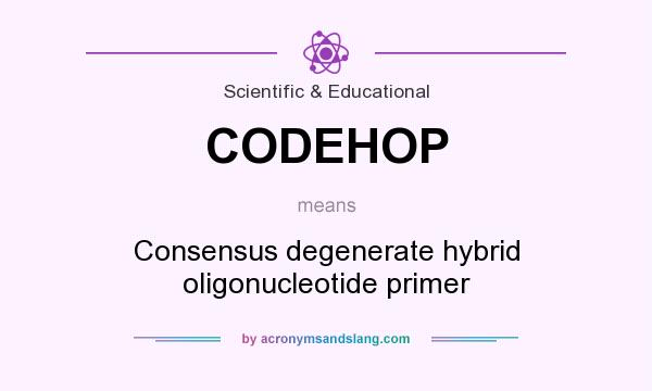 What does CODEHOP mean? It stands for Consensus degenerate hybrid oligonucleotide primer