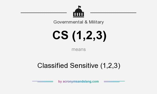 What does CS (1,2,3) mean? It stands for Classified Sensitive (1,2,3)