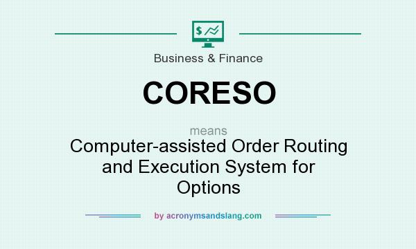 What does CORESO mean? It stands for Computer-assisted Order Routing and Execution System for Options