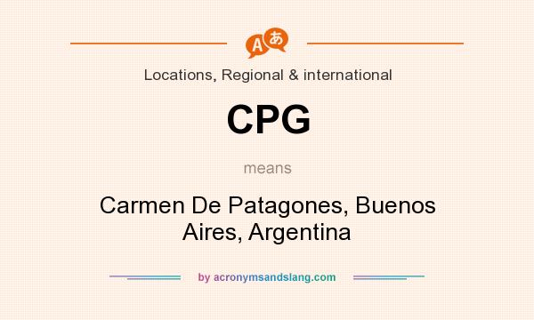 What does CPG mean? It stands for Carmen De Patagones, Buenos Aires, Argentina