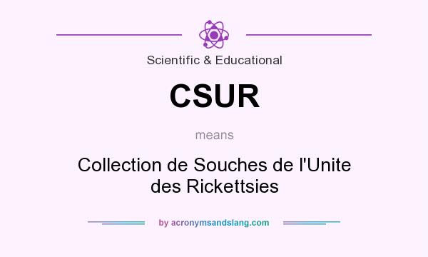 What does CSUR mean? It stands for Collection de Souches de l`Unite des Rickettsies