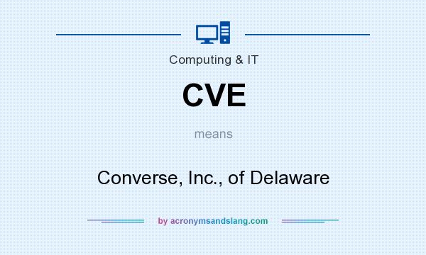 What does CVE mean? It stands for Converse, Inc., of Delaware