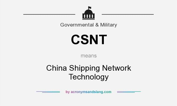 What does CSNT mean? It stands for China Shipping Network Technology