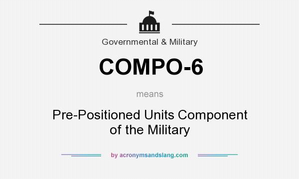 What does COMPO-6 mean? It stands for Pre-Positioned Units Component of the Military
