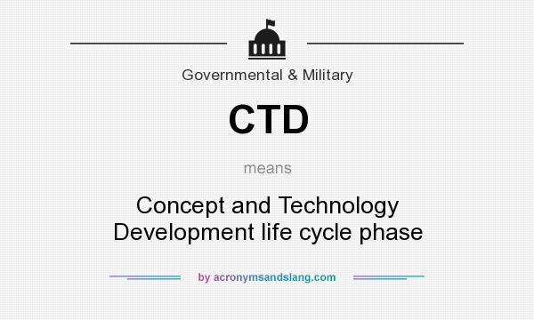 What does CTD mean? It stands for Concept and Technology Development life cycle phase