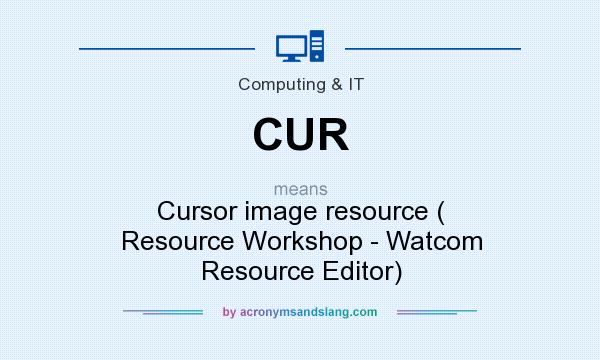 What does CUR mean? It stands for Cursor image resource ( Resource Workshop - Watcom Resource Editor)
