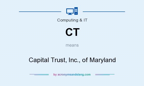 What does CT mean? It stands for Capital Trust, Inc., of Maryland