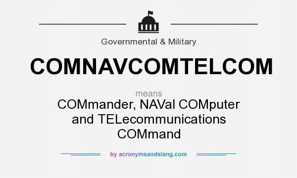 What does COMNAVCOMTELCOM mean? It stands for COMmander, NAVal COMputer and TELecommunications COMmand