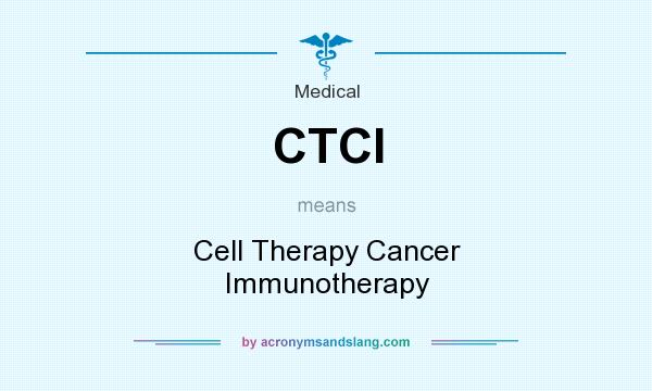 What does CTCI mean? It stands for Cell Therapy Cancer Immunotherapy