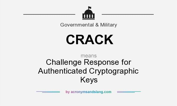 What does CRACK mean? It stands for Challenge Response for Authenticated Cryptographic Keys