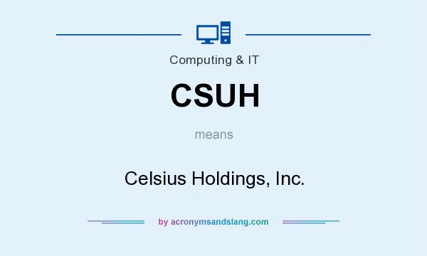 What does CSUH mean? It stands for Celsius Holdings, Inc.