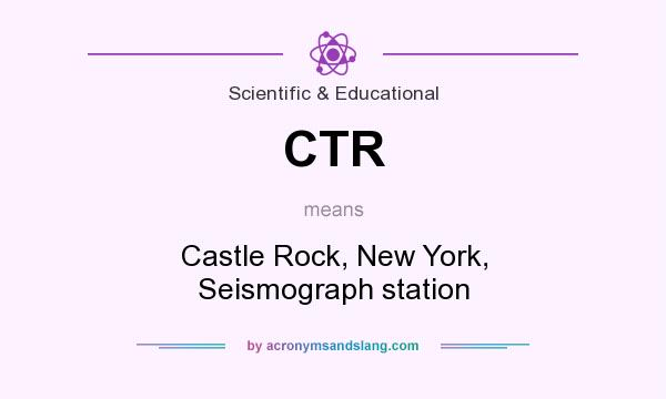 What does CTR mean? It stands for Castle Rock, New York, Seismograph station