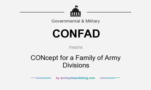 What does CONFAD mean? It stands for CONcept for a Family of Army Divisions