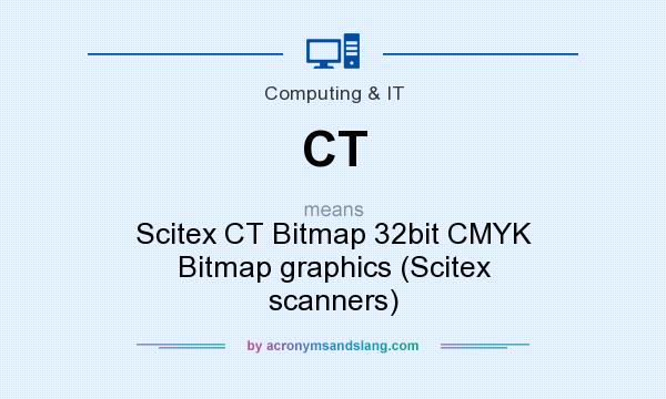 What does CT mean? It stands for Scitex CT Bitmap 32bit CMYK Bitmap graphics (Scitex scanners)