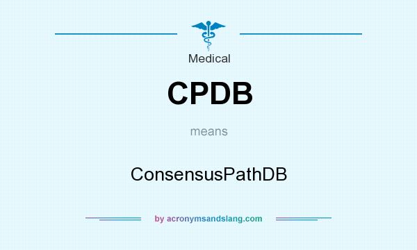 What does CPDB mean? It stands for ConsensusPathDB