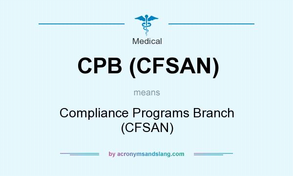 What does CPB (CFSAN) mean? It stands for Compliance Programs Branch (CFSAN)