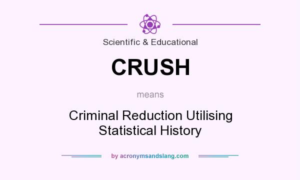 What does CRUSH mean? It stands for Criminal Reduction Utilising Statistical History